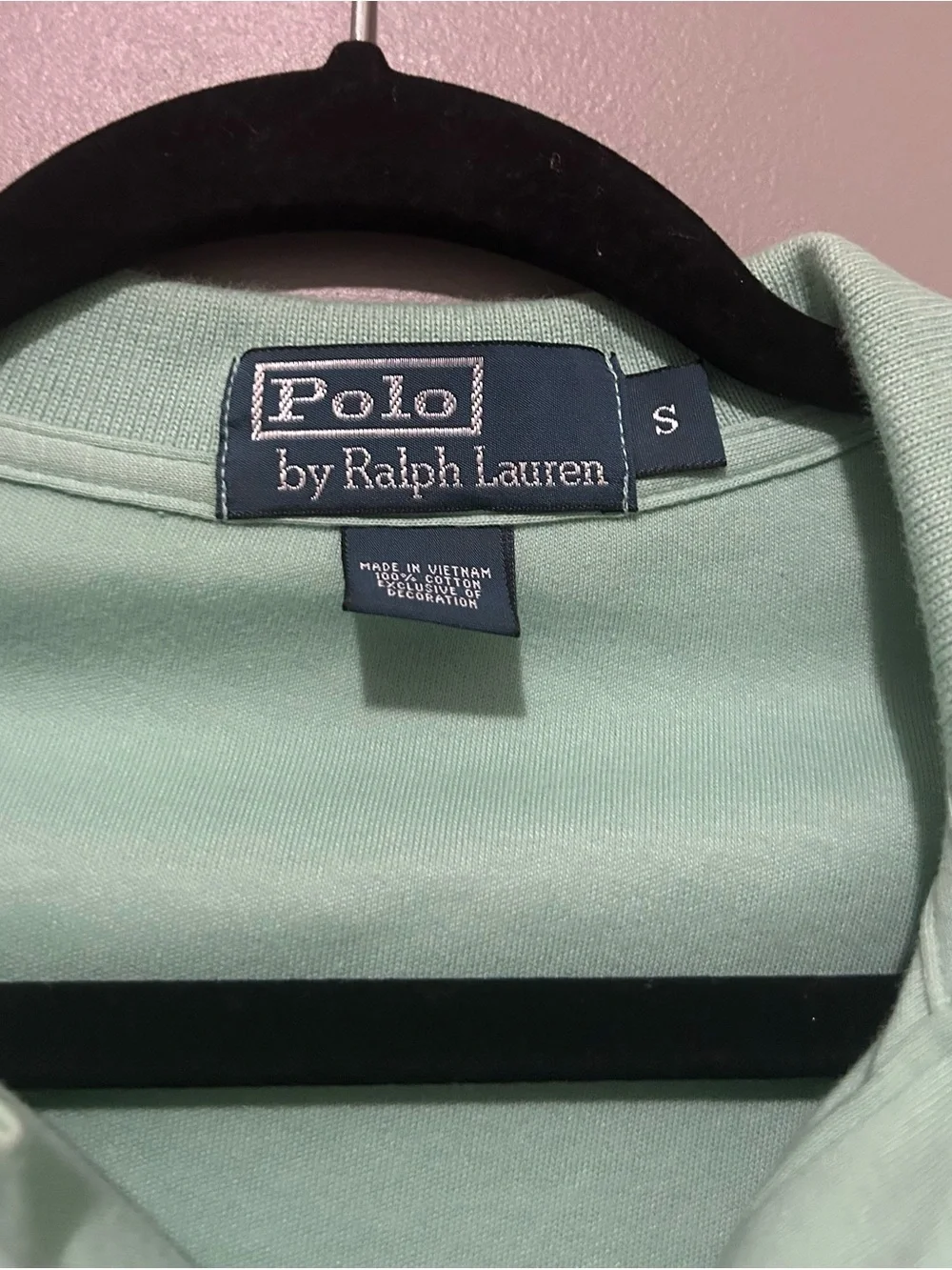 Ralph Lauren Green Polo with Purple Pony Embroidery